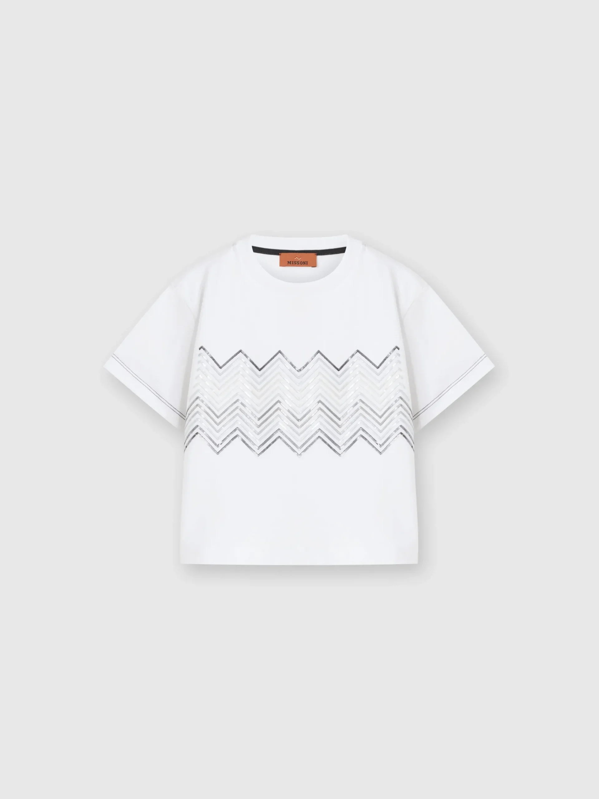 T-shirt girocollo a maniche corte in cotone