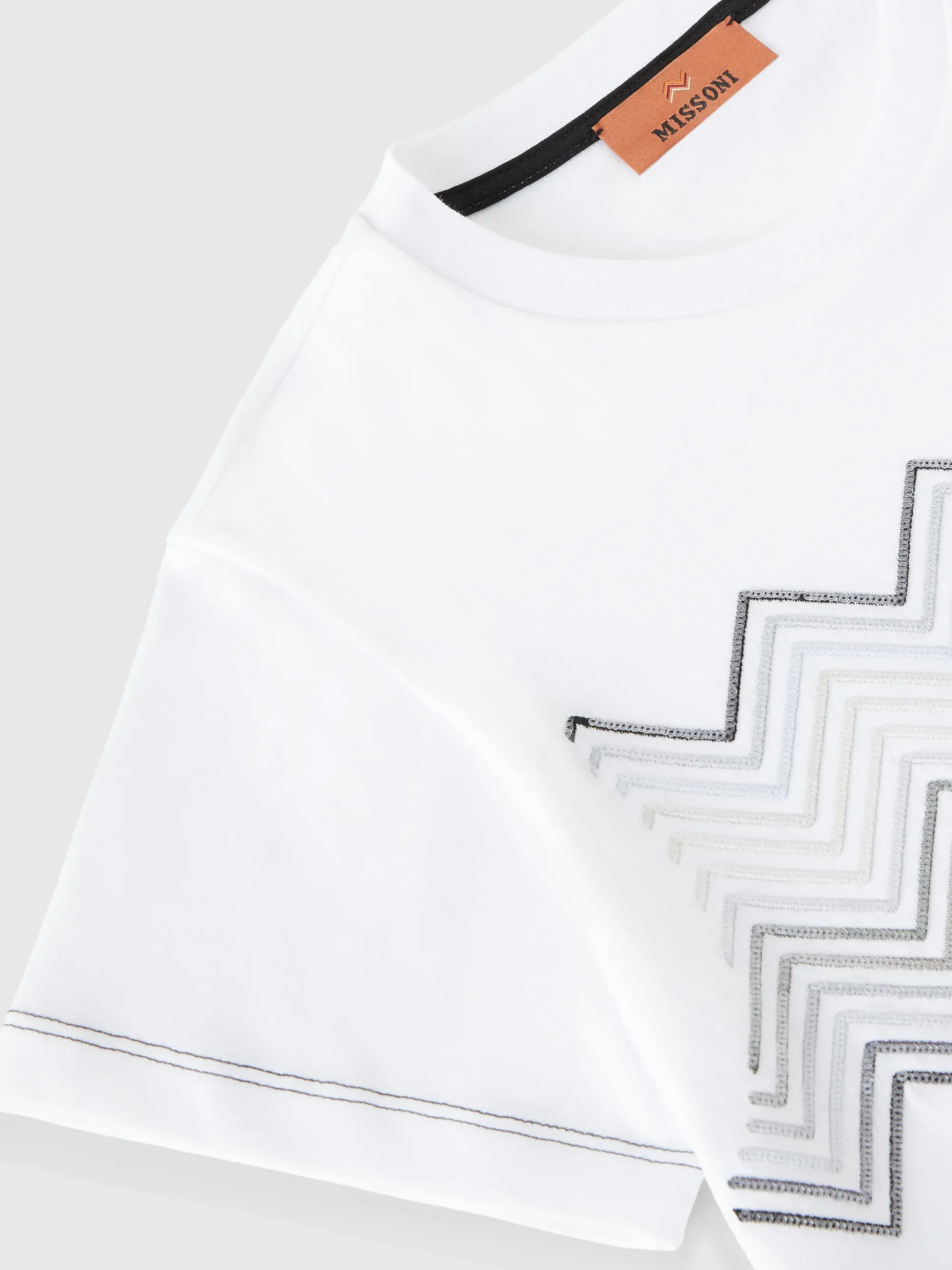 T-shirt girocollo a maniche corte in cotone