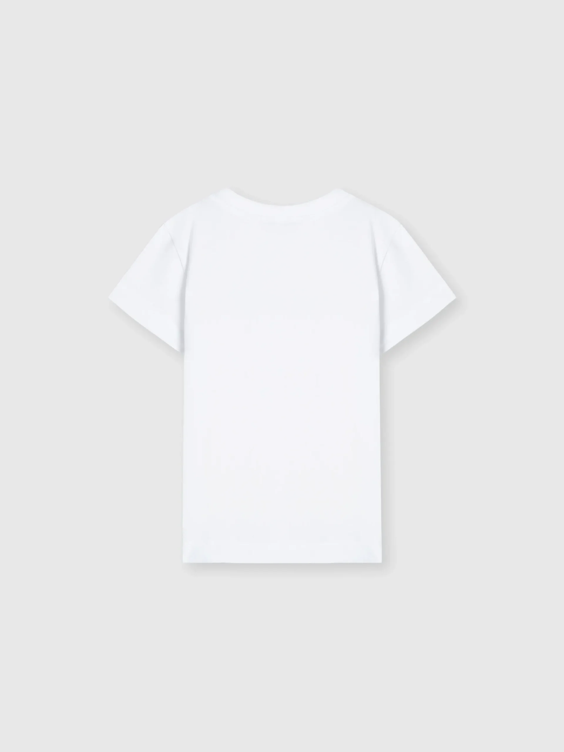 T-shirt girocollo in cotone con scritta in strass