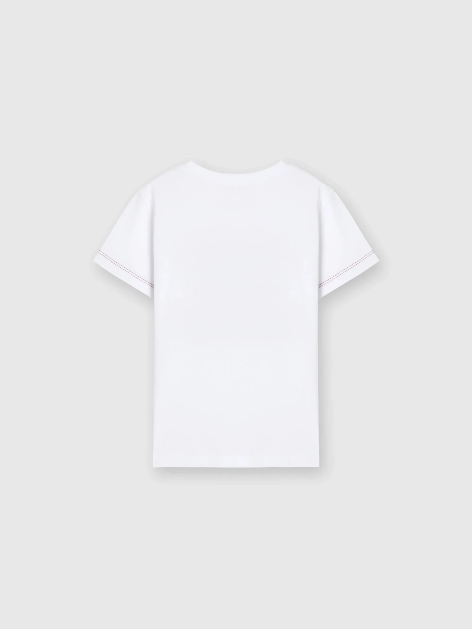 T-shirt girocollo in cotone con stampa zig zag e logo