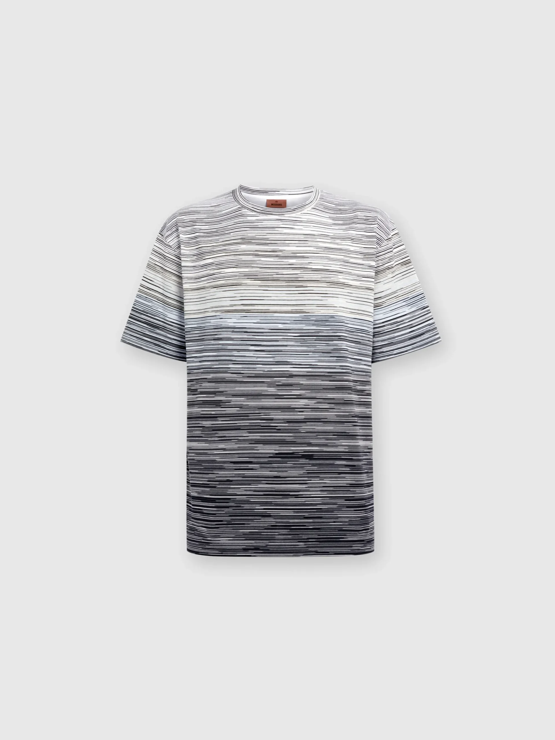 T-shirt in jersey di cotone fiammato