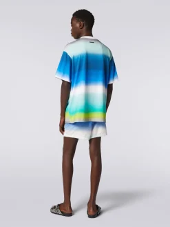 T-shirt oversize in cotone con stampa dégradé