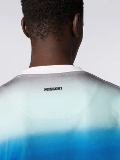 T-shirt oversize in cotone con stampa dégradé