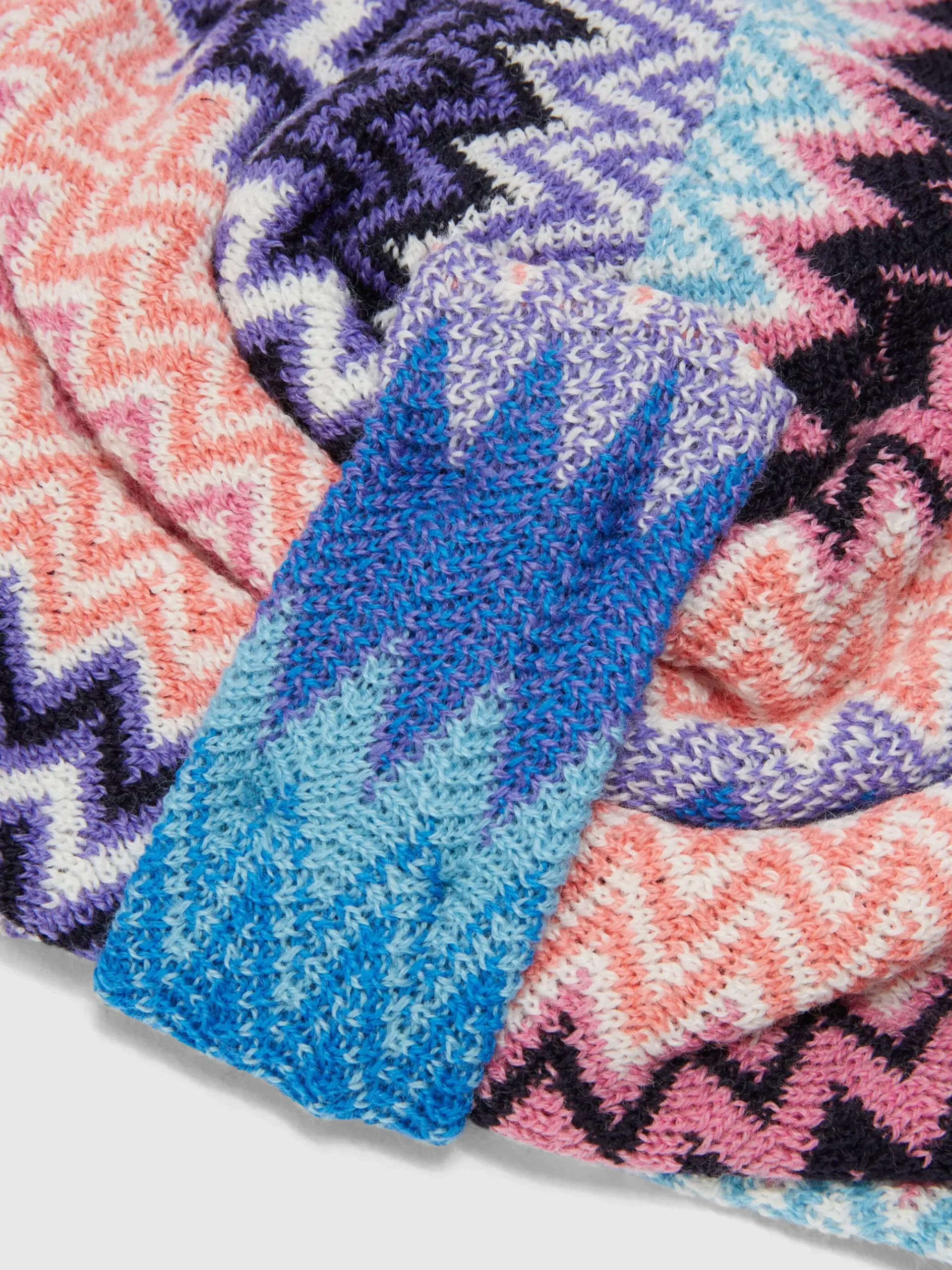 Turbante in misto lana zig zag