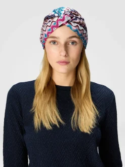 Turbante in viscosa chevron