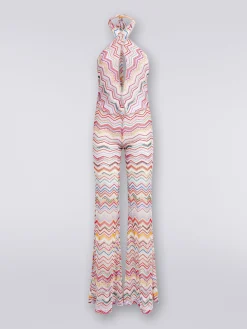 Tuta pantalone crochet con scollatura a V