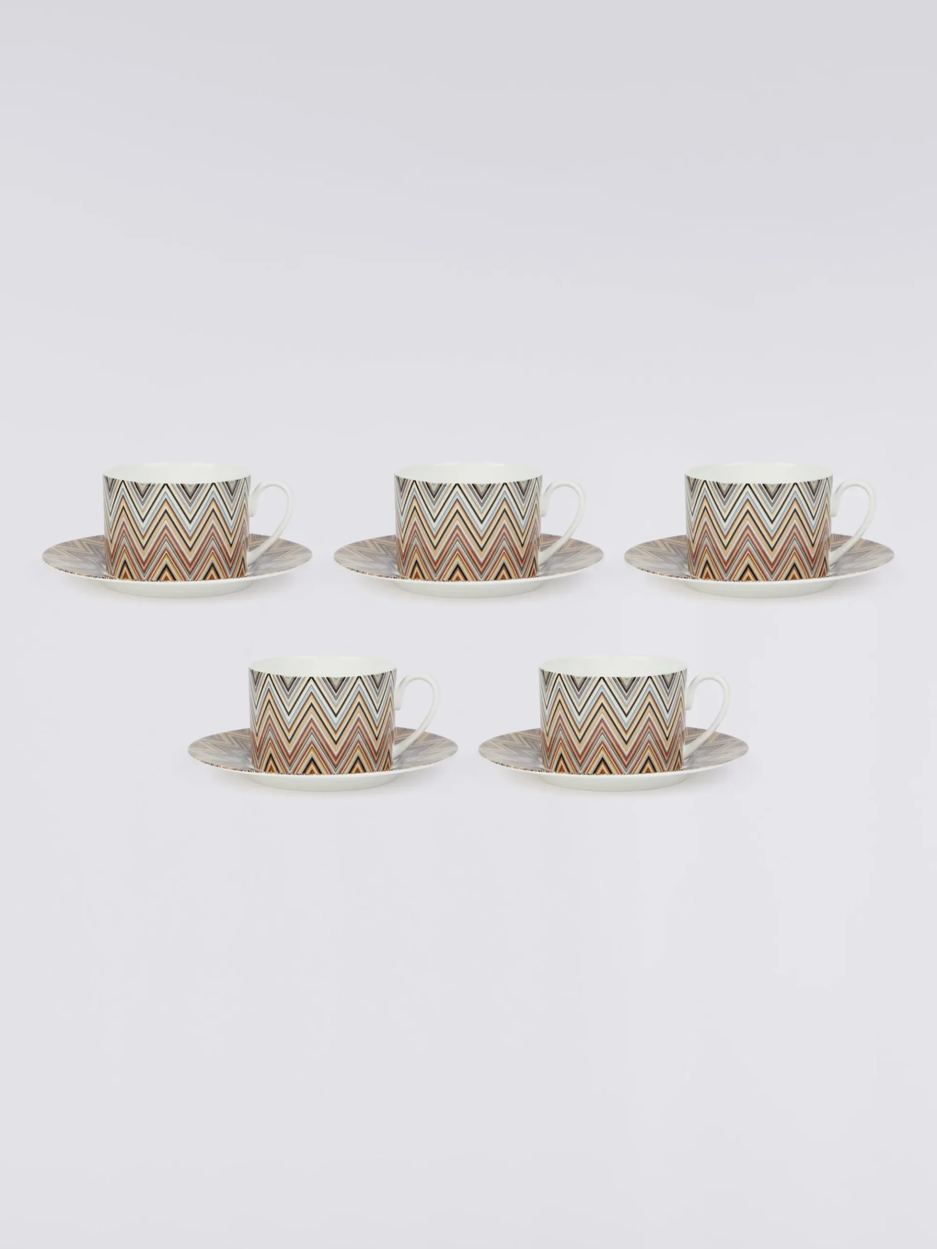 Zigzag Jarris Tazza Tè Set 6 Pz C/Piattino