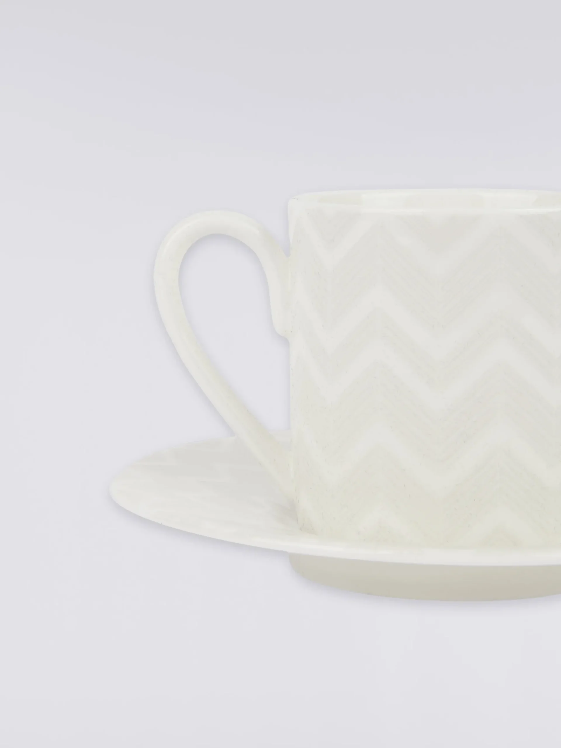 Zigzag White Tazza Caffe Set 2 Pz C/Piattino