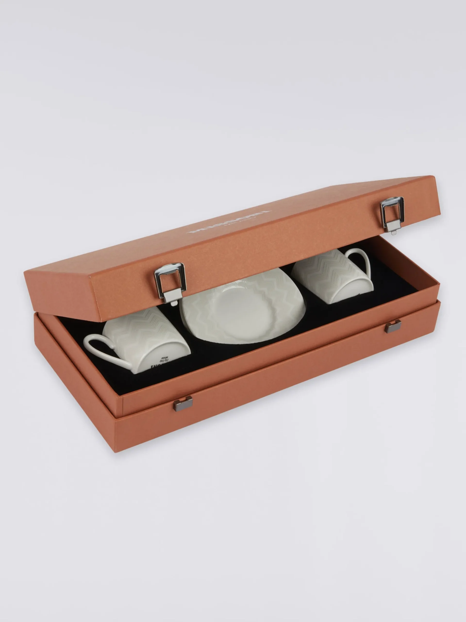 Zigzag White Tazza Caffe Set 2 Pz C/Piattino